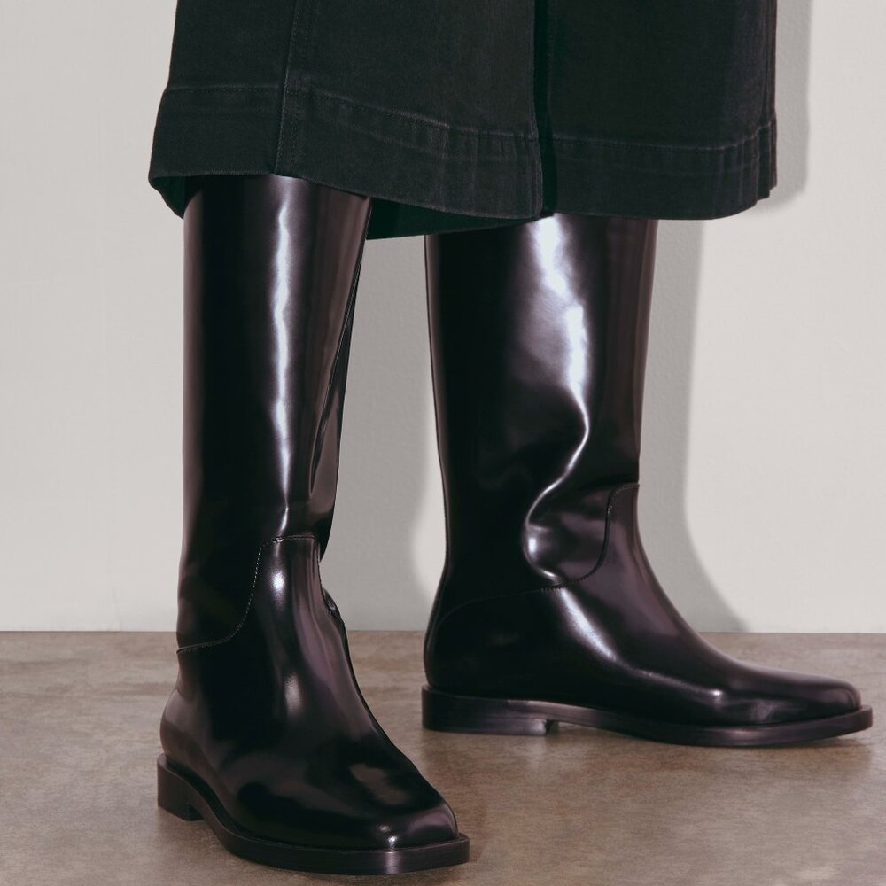 Everlane Riding Boot in Black, Size 10